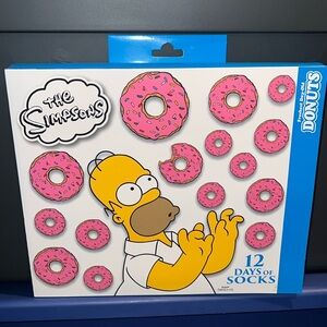 The Simpsons 12 Days of Socks Cartoon Holiday Gift Set